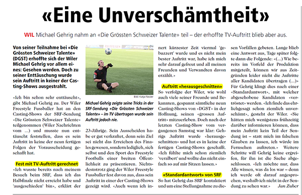 Zeitungsbericht — «Eine Unverschämtheit»